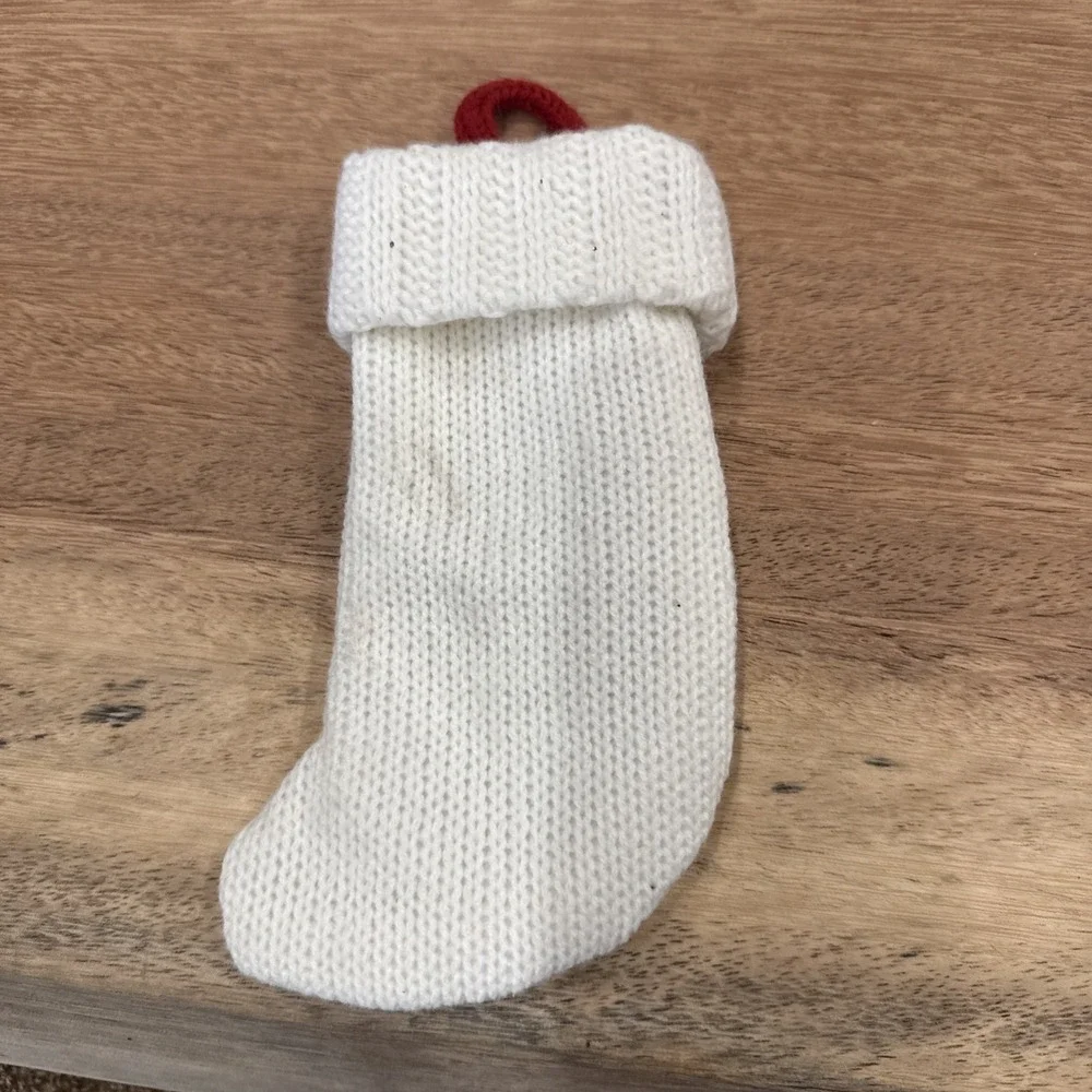 Wondershop Knit Monogram Christmas Stocking - White